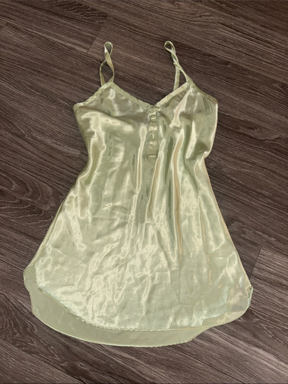 Morgan Taylor vintage intimates green Slip mini Dress Cami / Sleepwear